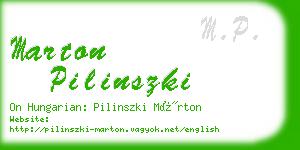 marton pilinszki business card